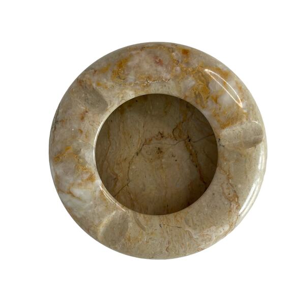 Vintage MCM Ashtray or Trinket Dish or Paperweight Polished Stone - Picture 1 of 6